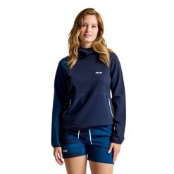 Slam Techniczna Bluza Z Kapturem Foil Ws Damskie. Niebieskie bluzy damskie SLAM, s, bez wzorów, z lycry, sportowe, bez ramiączek, z kapturem. Za 650.99 zł.