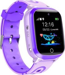 Smartwatch GoGPS K17 Fioletowy (K17PR). Fioletowe zegarki smartwatch GoGPS, bez wzorów. Za 274.39 zł.