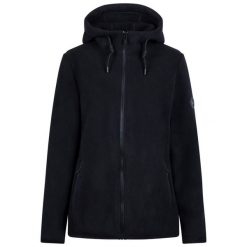 Damska Bluza Polarowa Leila DLX. Czarne bluzy damskie Trespass, na zimę, l, bez wzorów, z materiału, bez ramiączek, z kapturem. Za 198.99 zł.