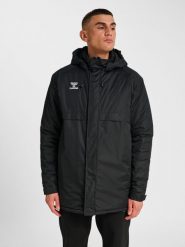 Parka Hummel GO. Czarne parki męskie Hummel, xl, bez wzorów, z poliamidu, bez kołnierzyka, bez kaptura. Za 377.15 zł.