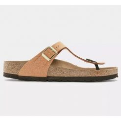 Klapki japonki Birkenstock Gizeh BS. Brązowe klapki damskie Birkenstock, bez wzorów, bez zapięcia. Za 378.00 zł.