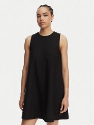 Tommy Jeans Sukienka letnia DW0DW22343 Czarny A-Line Fit. Czarne sukienki damskie Tommy Jeans, na lato, l, bez wzorów, z jeansu, bez kołnierzyka, bez ramiączek. Za 409.99 zł.