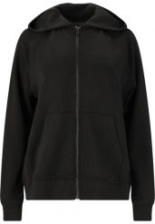 Bluza damska z kapturem Athlecia Jacey. Czarne bluzy damskie Athlecia, bez wzorów, z materiału, eleganckie, bez ramiączek, z kapturem. Za 259.00 zł.