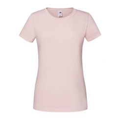 Koszulka Damska Iconic 195 Premium Ringspun Cotton T-shirt. Czerwone bluzki damskie fruit of the loom, m, bez wzorów, sportowe, bez kołnierzyka, bez ramiączek. Za 31.99 zł.