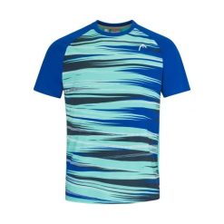 T-shirt męski TOPSPIN. Niebieskie koszulki sportowe męskie Head, m, bez wzorów, z materiału, bez ramiączek. Za 215.00 zł.