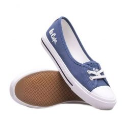 Trampki Lee Cooper LCW-23-31-1789L niebieskie. Niebieskie trampki i tenisówki damskie bez wzorów, z materiału, bez zapięcia. Za 263.32 zł.