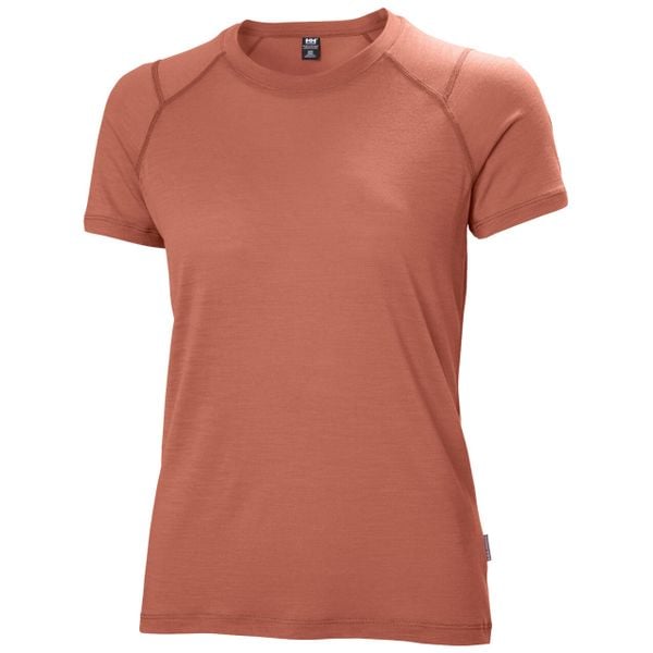 T-shirt damski Helly Hansen Durawool. Brązowe t-shirty damskie Helly Hansen, bez wzorów, bez kołnierzyka, bez ramiączek. Za 398.50 zł.