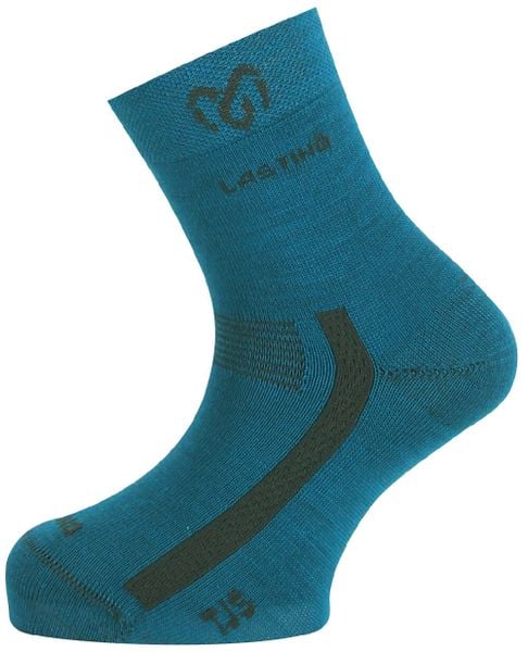 Skarpety merino TJS. Brązowe skarpetki damskie LASTING, bez wzorów, z elastanu. Za 43.00 zł.