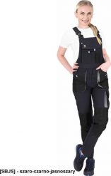 R.E.I.S. OX-FIO-B - Spodnie ochronne ogrodniczki FIO, damskie - szaro-czarno-jasnoszary 38. Brązowe spodnie dresowe damskie R.E.I.S., bez wzorów, sportowe. Za 84.40 zł.