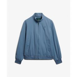 Klasyczna kurtka Superdry Harrington. Niebieskie kurtki męskie Superdry, s, bez wzorów, klasyczne, bez kaptura. Za 532.55 zł.
