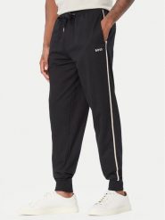 BOSS Spodnie dresowe 50571171 Czarny Regular Fit. Czarne spodnie sportowe męskie Boss, m, bez wzorów, z bawełny. Za 381.99 zł.