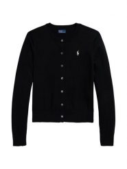 Polo Ralph Lauren Kardigan 211971871005 Czarny Slim Fit. Czarne kardigany damskie Polo Ralph Lauren, xs, bez wzorów, z bawełny, bez kołnierzyka. Za 859.99 zł.