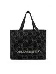 KARL LAGERFELD Torebka A1W50023 Czarny. Czarne shopperki damskie KARL LAGERFELD, bez wzorów, z materiału, bez dodatków. Za 199.99 zł.