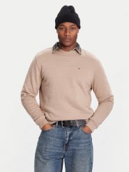 Tommy Jeans Bluza DM0DM20741 Beżowy Regular Fit. Brązowe bluzy męskie Tommy Jeans, m, bez wzorów, z bawełny, bez ramiączek, bez kaptura. Za 199.99 zł.