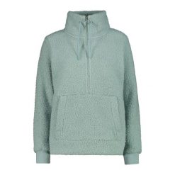 Kobieca bluza półzipowana CMP. Zielone bluzy damskie CMP, na zimę, bez wzorów, bez ramiączek, bez kaptura. Za 348.00 zł.