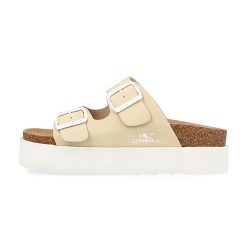 Klapki damskie O'Neill Platform Low. Brązowe klapki damskie O'Neill, na lato, bez wzorów, z materiału, sportowe, bez obcasa, bez zapięcia. Za 179.99 zł.