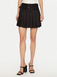 Guess Spódnica mini W5RD75 WGXM2 Czarny Regular Fit. Czarne spódnice damskie Guess, l, z aplikacjami, z syntetyku, mini. Za 259.99 zł.