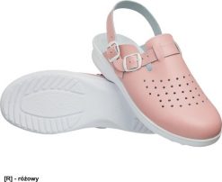 MEDIBUT BMKLADZ2PASDAM - skórzane klapki damskie, buty zawodowe medyczne lub gastronomi damskie - różowy 41. Czerwone klapki damskie Medibut, bez wzorów, bez obcasa, bez zapięcia. Za 109.28 zł.