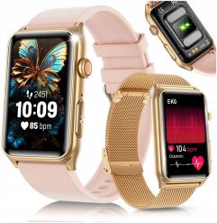 Smartwatch JG Smart GE50 Złoty. Żółte zegarki smartwatch JG Smart, bez wzorów. Za 274.99 zł.