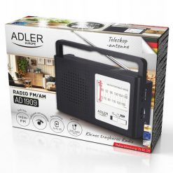 Radio Adler Klasyczne Przenośne Radio AM/ FM antena Zasilanie sieciowe/na baterie ADLER. Radia Adler. Za 158.40 zł.
