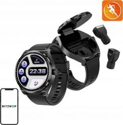 Smartwatch Blitzwolf Smartwatch BlitzWolf BW-HW1 + słuchawki TWS (czarny). Czarne zegarki smartwatch BlitzWolf, bez wzorów. Za 245.04 zł.