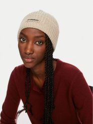 Pinko Czapka Lambkin Cuffia AI 24-25 BLK01 104489 A1CH Beżowy. Brązowe czapki damskie Pinko, na zimę, bez wzorów, z materiału. Za 379.99 zł.
