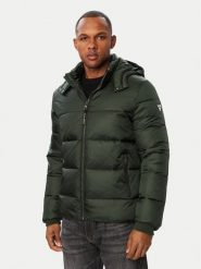 Guess Kurtka zimowa M6BL42 W4154 Zielony ciemny Regular Fit. Zielone kurtki męskie Guess, na zimę, l, z aplikacjami, z syntetyku, bez kaptura. Za 864.99 zł.