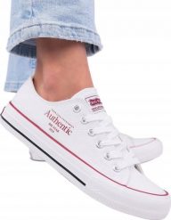 DAMSKIE TRAMPKI BIG STAR SHOES TENISÓWKI NN274235 BIAŁE r. 39. Białe trampki i tenisówki damskie BIG STAR, bez wzorów, bez zapięcia. Za 89.00 zł.