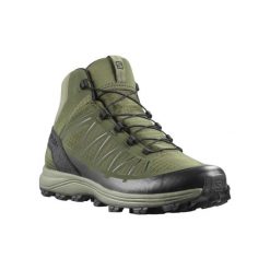 Buty trekkingowe męskie Salomon Speed Assault. Zielone buty zimowe męskie Salomon, bez wzorów, bez obcasa, bez zapięcia. W wyprzedaży za 419.00 zł.