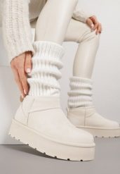 Beżowe Mocno Ocieplane Śniegowce Wsuwane na Grubej Podeszwie Oriphesi. Brązowe śniegowce damskie Born2be, z jeansu, bez zapięcia. Za 79.99 zł.