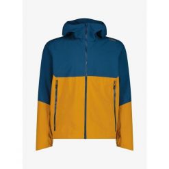 Kurtka przeciwdeszczowa męska CMP Rovik. Żółte kurtki męskie CMP, m, bez wzorów, sportowe, bez kaptura. Za 384.99 zł.