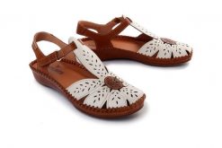 Pikolinos P. VALLARTA 655-0841C1 NATA, sandały damskie. Brązowe sandały damskie Pikolinos, bez wzorów, ze skóry, bez obcasa, bez zapięcia. Za 544.90 zł.