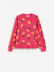 Sweter z bawełną - brudny róż. Czerwone swetry nierozpinane damskie Reserved, l, bez wzorów, z bawełny, bez kołnierzyka, bez ramiączek. Za 219.99 zł.