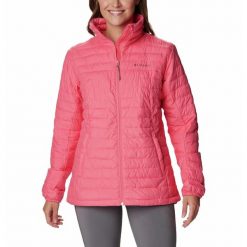 Kurtka Turystyczna Puchowa Damska Columbia Silver Falls Full Zip Jacket. Czerwone kurtki sportowe damskie Columbia, xs, bez wzorów, z puchu, bez ramiączek, bez kaptura, trekkingowe. Za 386.99 zł.