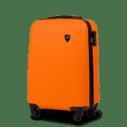 WALIZKA MAŁA KABINOWA WINGS PLOVER 20" ORANGE. Brązowe walizki damskie Wings, bez wzorów, z materiału, małe. Za 169.90 zł.