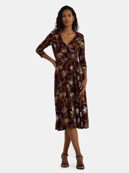LAUREN RALPH LAUREN Sukienka codzienna 250951440001 Bordowy Slim Fit. Czerwone sukienki damskie Lauren Ralph Lauren, na co dzień, bez wzorów, z syntetyku, bez kołnierzyka, bez ramiączek, proste. Za 689.99 zł.
