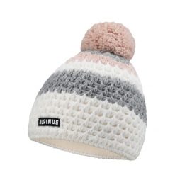 Czapka damska Alpinus Luosto. Białe czapki damskie Alpinus, na zimę, bez wzorów, sportowe. Za 109.00 zł.