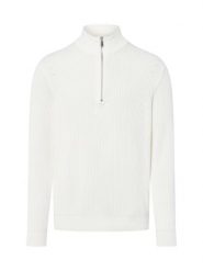 Nils Sundström Męski sweter z dzianiny Mężczyźni Bawełna biały jednolity, XXXL. Białe swetry męskie Nils Sundström, m, bez wzorów, z bawełny, casualowe, bez kołnierzyka, bez ramiączek. Za 299.95 zł.