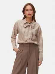 Vero Moda Koszula Islunn 10342449 Beżowy Regular Fit. Brązowe koszule damskie Vero Moda, m, bez wzorów, z bawełny, bez kołnierzyka, bez ramiączek. Za 179.99 zł.