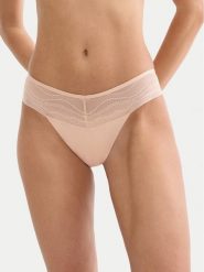 Triumph Stringi Breathe & Lift Smart 10226446 Beżowy. Brązowe majtki damskie Triumph, z syntetyku. Za 79.99 zł.