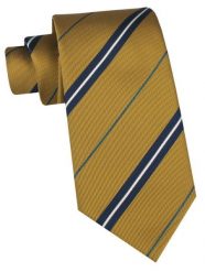 Klasyczny Krawat Klubowy - Alties - Żółty w Prążek. Żółte krawaty i muchy Alties, bez wzorów, z tkaniny, eleganckie. Za 49.00 zł.