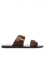 Polo Ralph Lauren Klapki 818P01589003 Brązowy. Brązowe klapki damskie Polo Ralph Lauren, bez wzorów, ze skóry, bez obcasa, bez zapięcia. Za 1,499.00 zł.