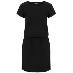 Damska sukienka sportowa Loap Ubrina czarna. Czarne sukienki damskie ZSPORT, s, bez wzorów, sportowe, bez kołnierzyka, bez ramiączek, mini, sportowe. Za 208.99 zł.