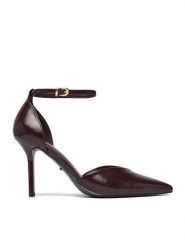 DeeZee Szpilki CEO-CD25-355-1 Bordowy. Czerwone szpilki damskie DeeZee, bez wzorów, ze skóry, bez obcasa, na szpilce, bez zapięcia. Za 149.99 zł.