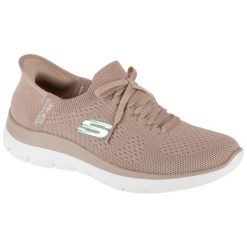 Buty sportowe Sneakersy damskie, Slip-Ins: Summits - New Daily. Brązowe obuwie sportowe damskie Skechers, bez wzorów, bez zapięcia, trekkingowe. Za 369.99 zł.