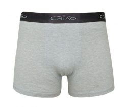 Szare Bokserki, Obcisłe, z Pudełkiem - CHIAO - Męskie, Bawełniane, Majtki, ze Grafitowym Paskiem. Szare bokserki męskie Chiao, bez wzorów, z bawełny. Za 33.00 zł.