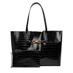 Torebka Just Cavalli. Czarne shopperki damskie Just Cavalli, bez wzorów, bez dodatków. Za 639.99 zł.