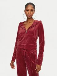 Juicy Couture Bluza Madison JCWA122001 Czerwony Slim Fit. Czerwone bluzy damskie Juicy Couture, m, bez wzorów, z syntetyku, bez ramiączek, bez kaptura. Za 346.99 zł.