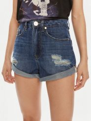 One Teaspoon Szorty jeansowe Bandits 26275 Niebieski Relaxed Fit. Niebieskie szorty damskie One Teaspoon, bez wzorów, z bawełny. Za 359.99 zł.