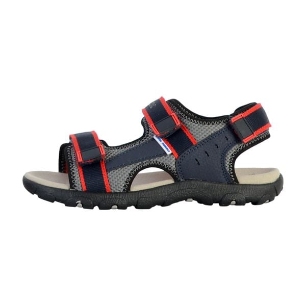 Sandały GEOX JR SANDAL STRADA A Czerwony. Niebieskie sandały damskie Geox, bez wzorów, ze skóry, bez obcasa, bez zapięcia. Za 151.99 zł.